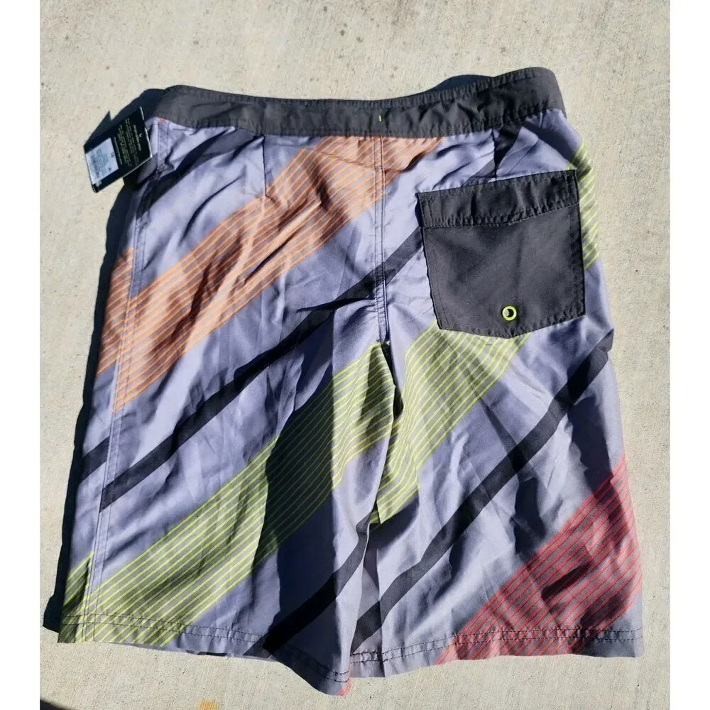 Art Class Adjustable Waist Swim Trunks Mesh Lined Geo Print Big Boys Size 18